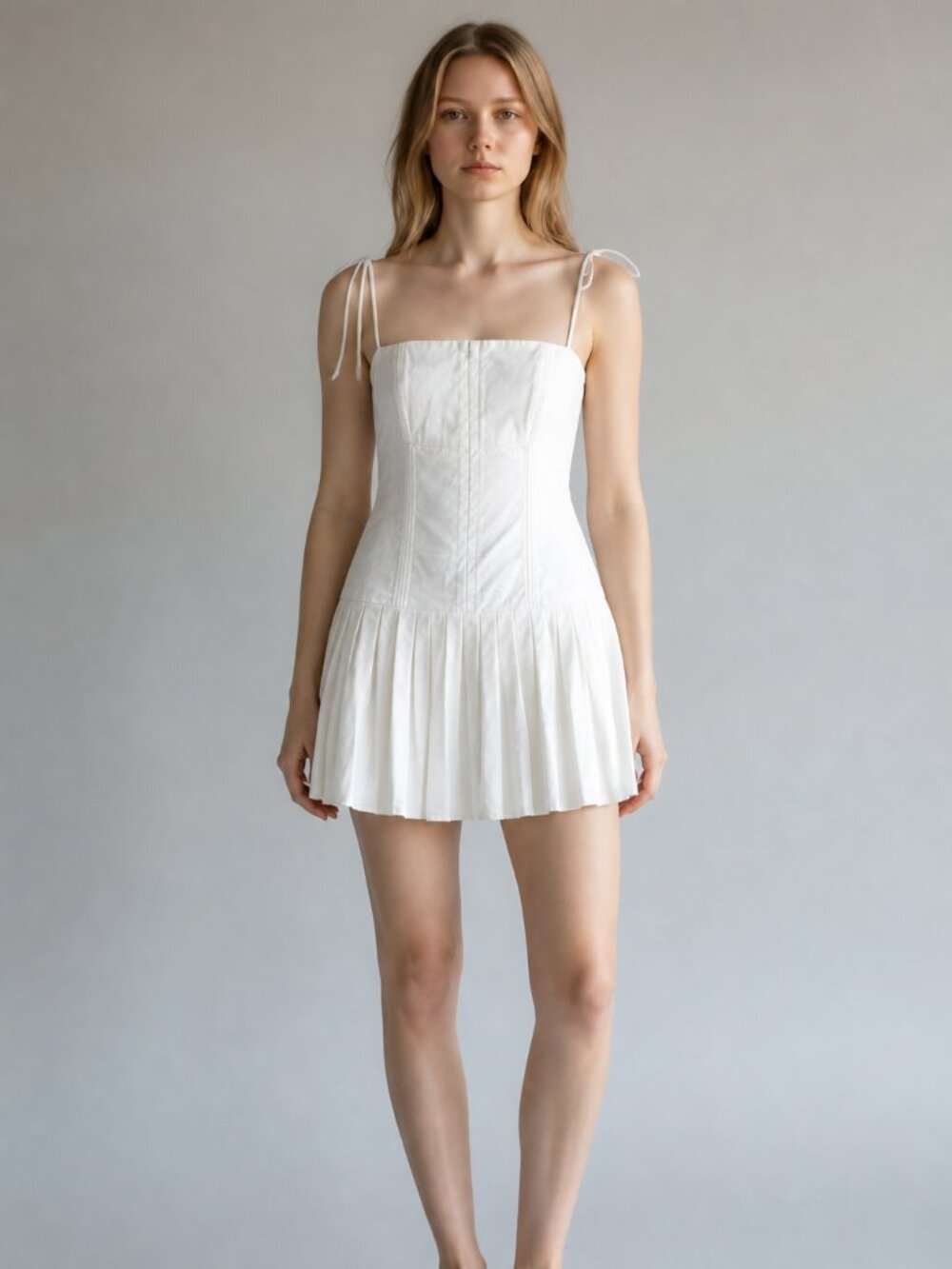 Edikted White Cotton Dress